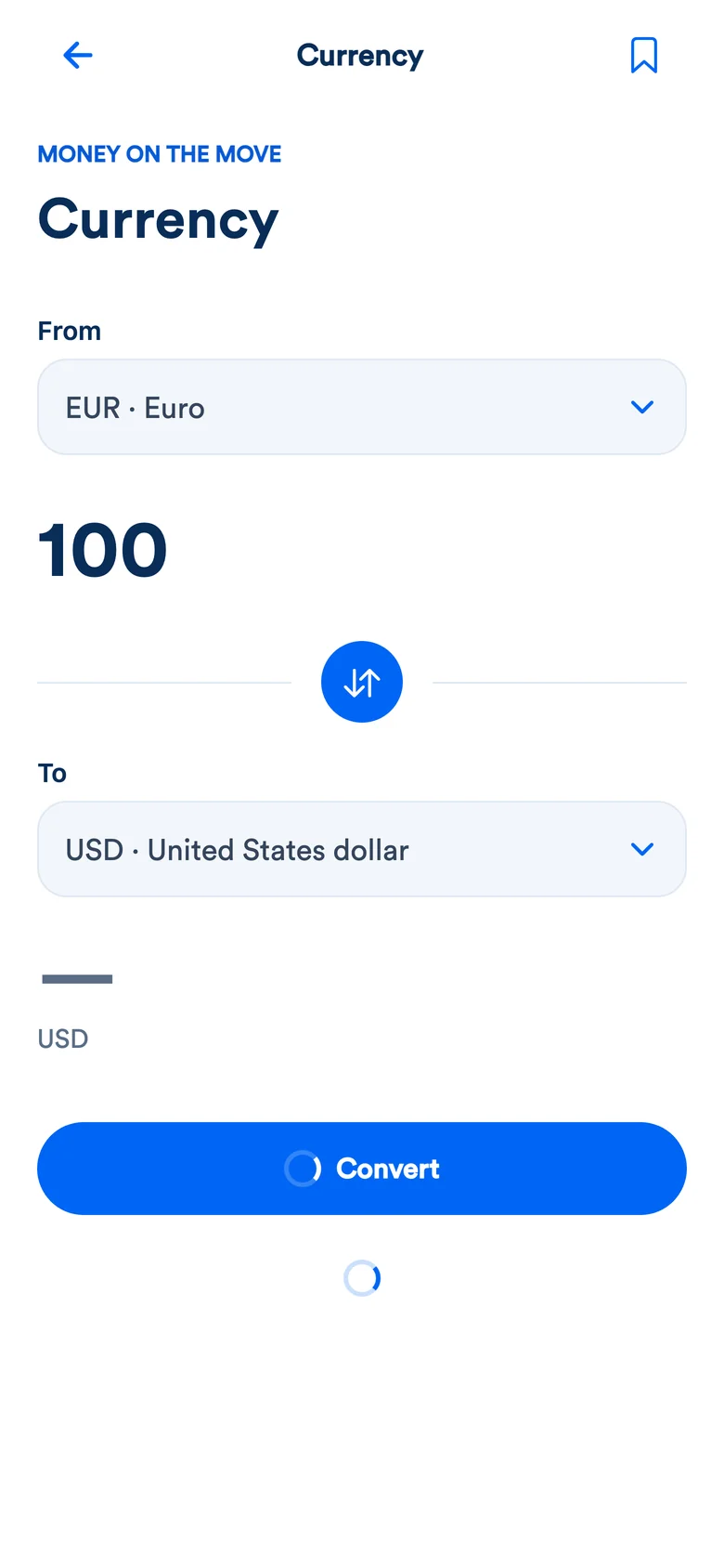 MyTripTools currency converter interface