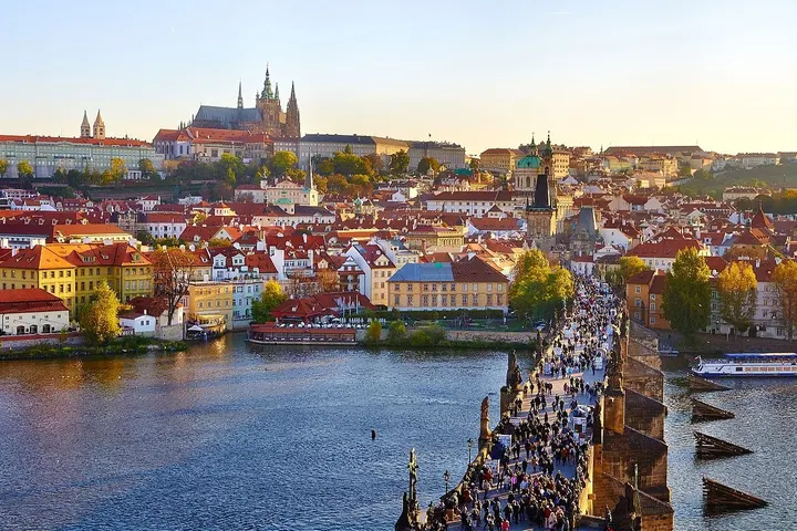 Charles Bridge and the Prague skyline