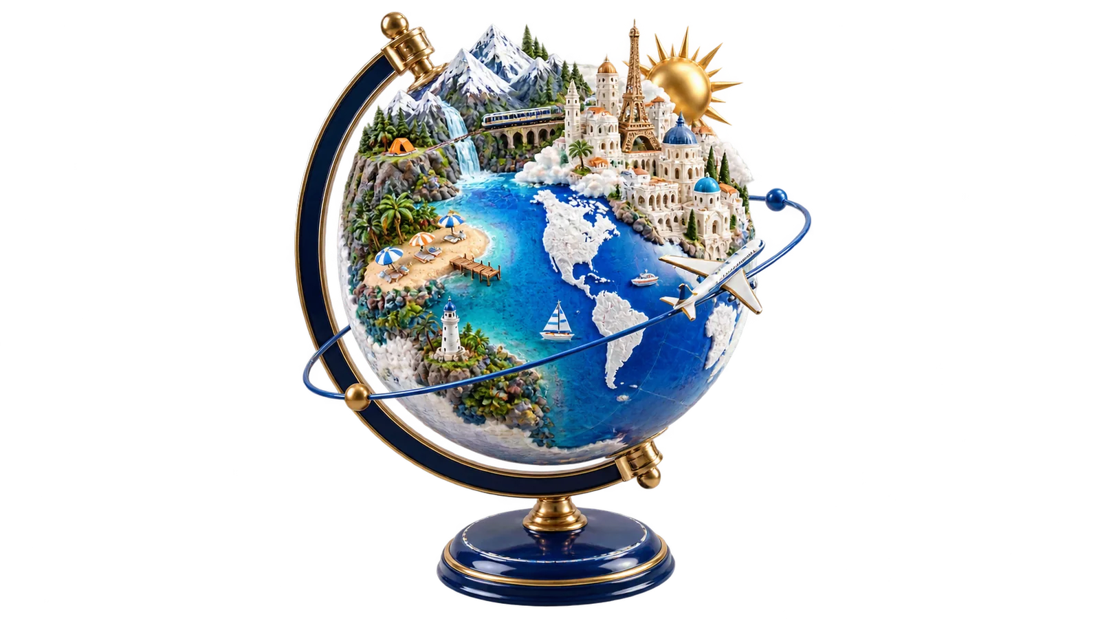 A globe inviting you to discover your next destination